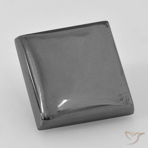 24.04ct Natural Silver Gray Hematite, Square, Opaque