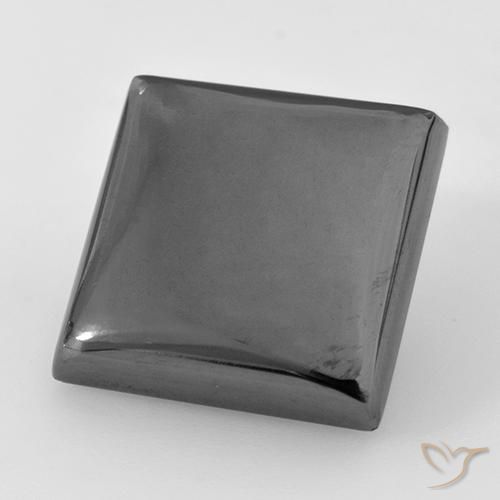 24.04 ct Gray Hematite Stone, Natural Hematite in Square Cabochon Shape for Sale