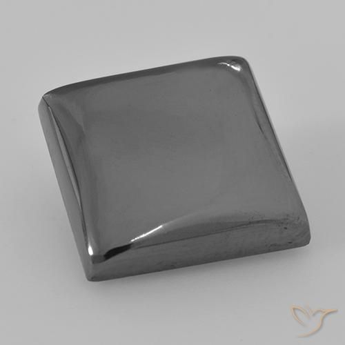 23.73 ct Gray Hematite Stone, Natural Hematite in Square Cabochon Shape for Sale