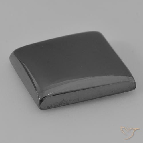 Hematite Gemstone in 17 x 17 mm (calibrated) Size for Sale, Hematite Stone in Medium Grey Color