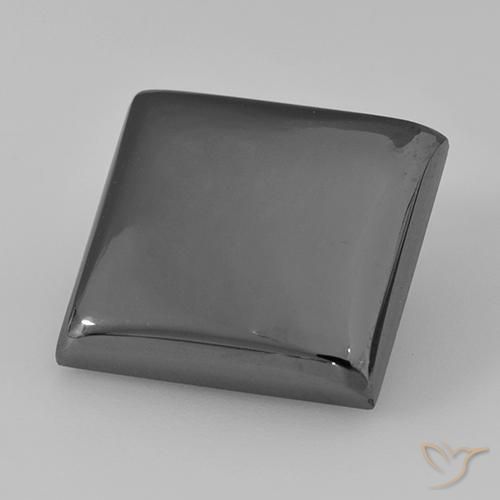 21.70 ct Gray Hematite Stone, Natural Hematite in Square Cabochon Shape for Sale