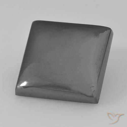 23.37 ct Gray Hematite Stone, Natural Hematite in Square Cabochon Shape for Sale