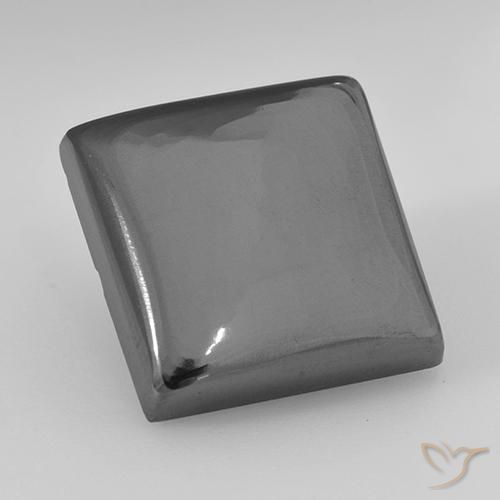 21.47ct Natural Silver Gray Hematite, Square, Opaque