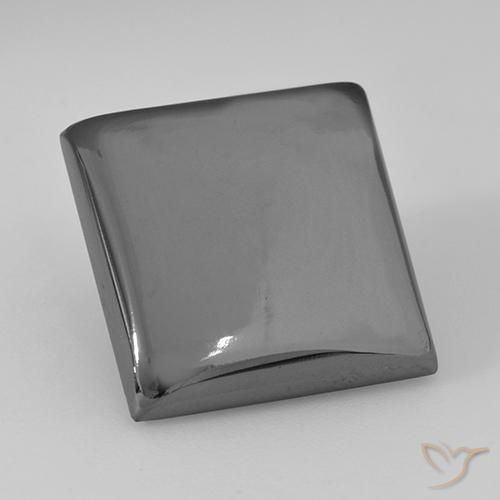 19.66ct Natural Silver Gray Hematite, Square, Opaque