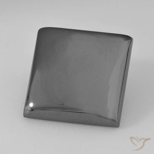 19.66 ct Gray Hematite Stone, Natural Hematite in Square Cabochon Shape for Sale