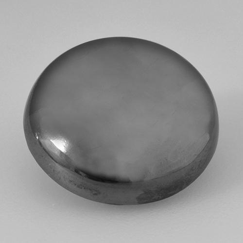 Medium Grey Hematite Gem - 13ct Round Cabochon (ID: 517447)