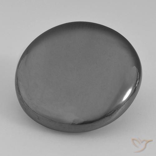 33.19 ct Gray Hematite Stone, Natural Hematite in Round Cabochon Shape for Sale