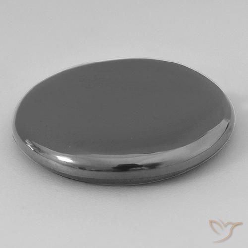 Hematite Gemstone in 23.2 mm Size for Sale, Hematite Stone in Medium Grey Color