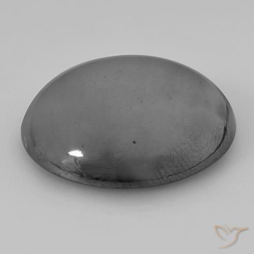 Hematite Gemstone in 21.8 mm Size for Sale, Hematite Stone in Silver Gray Color