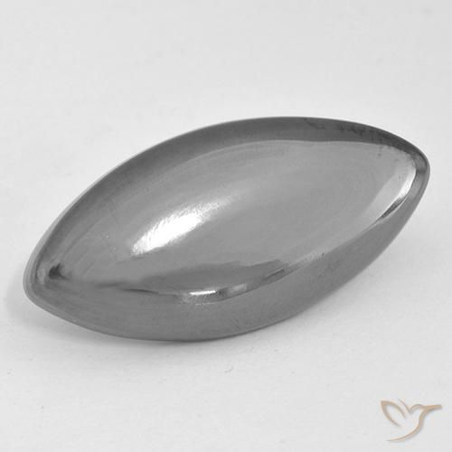 14.86ct Natural Medium Gray Hematite, Marquise, Opaque