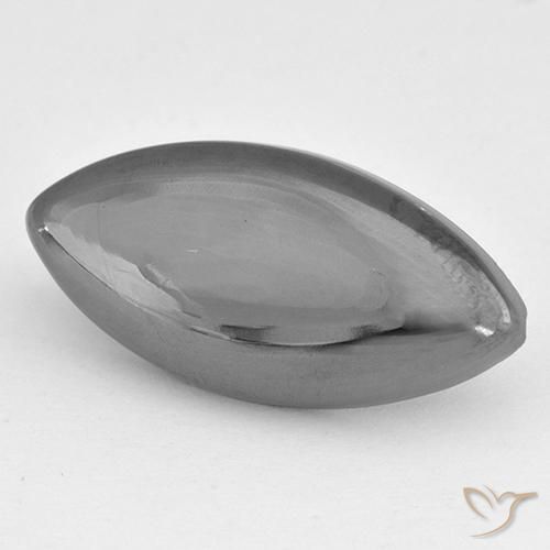 14.86 ct Gray Hematite Stone, Natural Hematite in Marquise Cabochon Shape for Sale