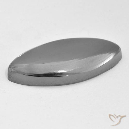 Hematite Gemstone in 22.1 x 10.8 mm Size for Sale, Hematite Stone in Medium Gray Color