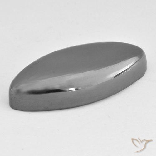 Hematite Gemstone in 24.5 x 11.3 mm Size for Sale, Hematite Stone in Medium Gray Color