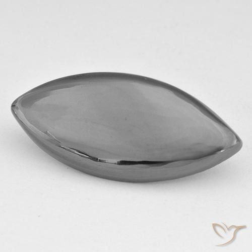 18.06ct Natural Silver Gray Hematite, Marquise, Opaque