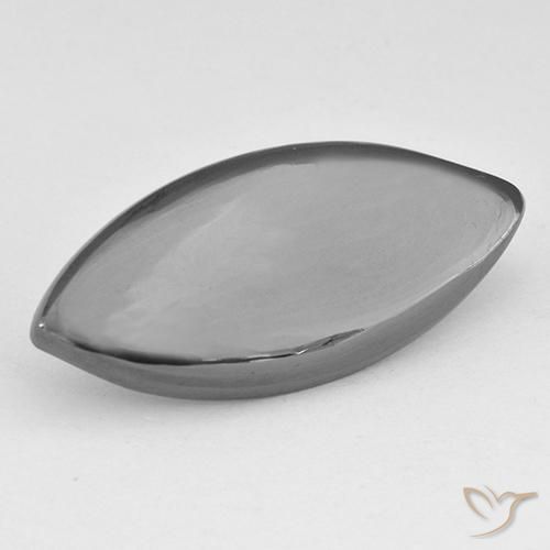 18.06 ct Gray Hematite Stone, Natural Hematite in Marquise Cabochon Shape for Sale