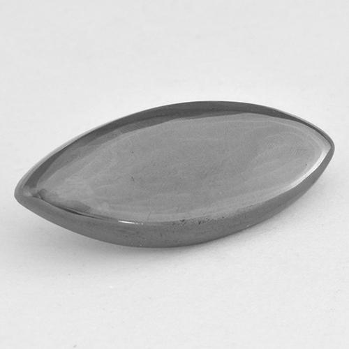 Medium Gray Hematite Gem - 8ct Marquise Cabochon (ID: 517813)
