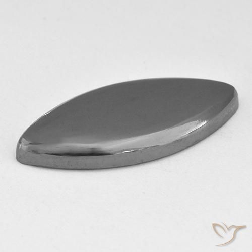 Hematite Gemstone in 25 x 11.8 mm Size for Sale, Hematite Stone in Silver Gray Color