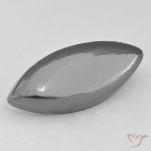 16.06ct Natural Silver Gray Hematite, Marquise, Opaque
