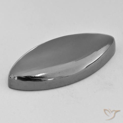 Hematite Gemstone in 28.5 x 13.5 mm Size for Sale, Hematite Stone in Medium Gray Color