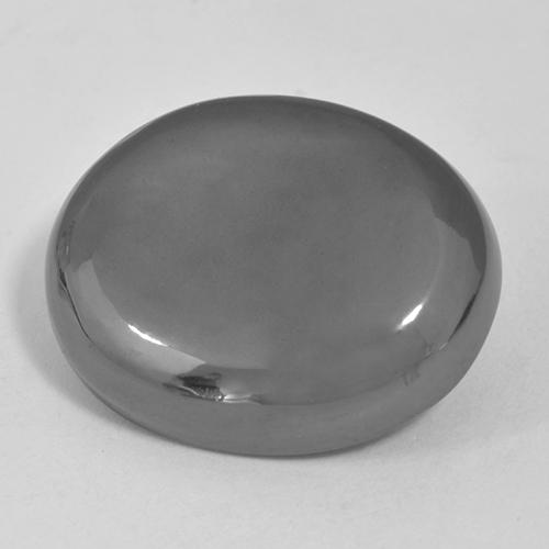 24.76 ct Gray Hematite Stone, Natural Hematite in Oval Cabochon Shape for Sale