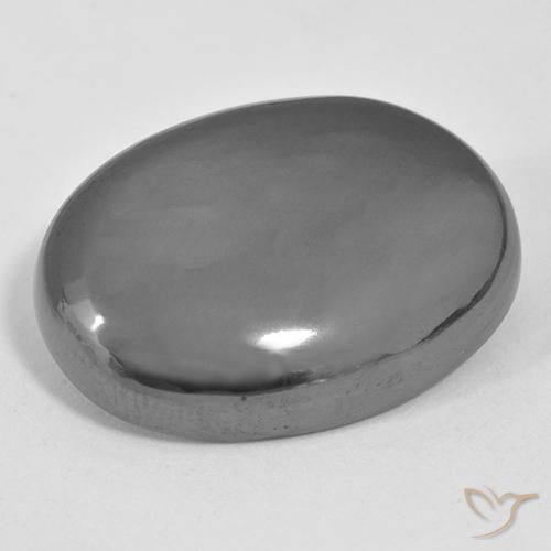 38.02ct Natural Medium Gray Hematite, Oval, Opaque