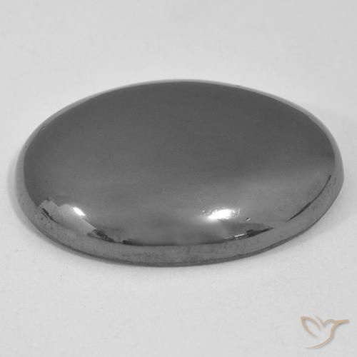 Hematite Gemstone in 24.9 x 19.3 mm Size for Sale, Hematite Stone in Medium Gray Color