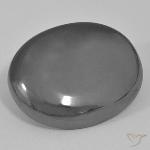 35.61ct Natural Medium Gray Hematite, Oval, Opaque
