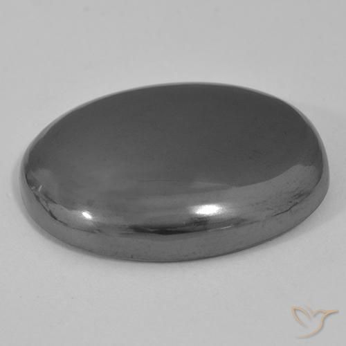 Hematite Gemstone in 22.9 x 18.3 mm Size for Sale, Hematite Stone in Medium Gray Color
