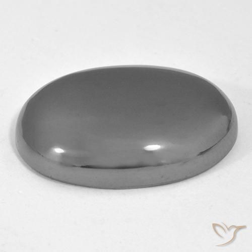 Hematite Gemstone in 23.1 x 16.7 mm Size for Sale, Hematite Stone in Silver Gray Color