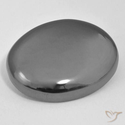 37.30ct Natural Medium Gray Hematite, Oval, Opaque