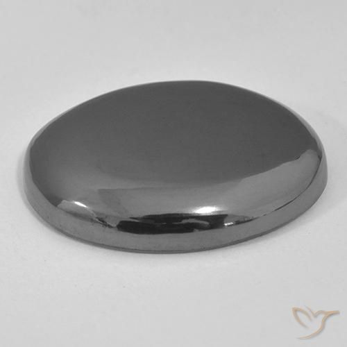 Hematite Gemstone in 24.3 x 18.9 mm Size for Sale, Hematite Stone in Medium Gray Color