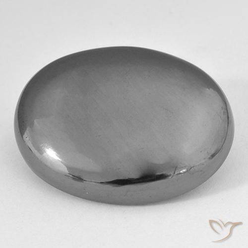 29.51 ct Gray Hematite Stone, Natural Hematite in Oval Cabochon Shape for Sale