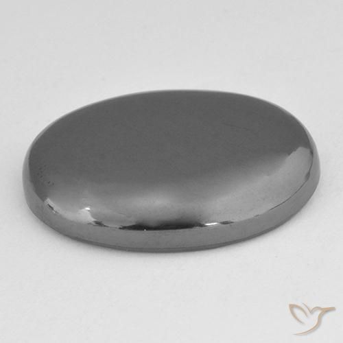 Hematite Gemstone in 22.5 x 16.9 mm Size for Sale, Hematite Stone in Medium Gray Color