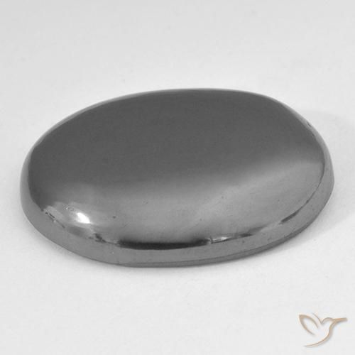 Hematite Gemstone in 22.9 x 17.8 mm Size for Sale, Hematite Stone in Medium Gray Color