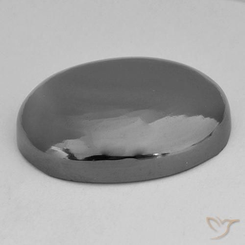 Hematite Gemstone in 21.5 x 16.1 mm Size for Sale, Hematite Stone in Silver Gray Color