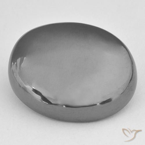 33.52 ct Gray Hematite Stone, Natural Hematite in Oval Cabochon Shape for Sale