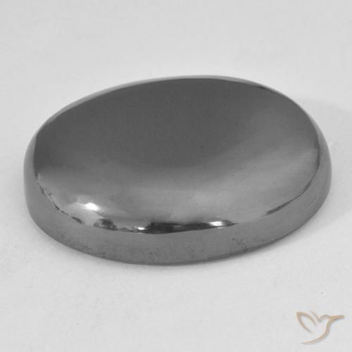 Hematite Gemstone in 21.3 x 17.2 mm Size for Sale, Hematite Stone in Medium Gray Color