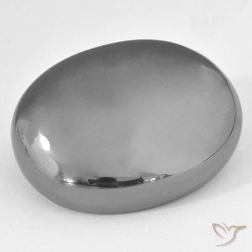 46.22ct Natural Medium Gray Hematite, Oval, Opaque