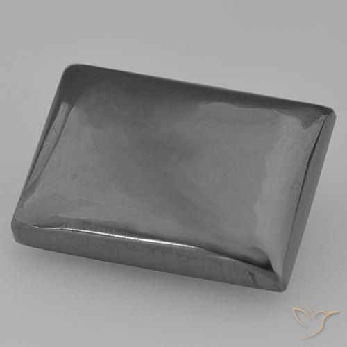 16.42 ct Gray Hematite Stone, Natural Hematite in Baguette Cabochon Shape for Sale