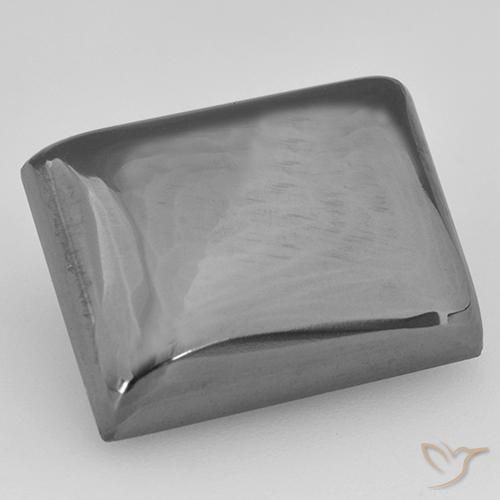 22.63ct Natural Silver Gray Hematite, Baguette, Opaque