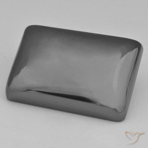 33.48 ct Gray Hematite Stone, Natural Hematite in Baguette Cabochon Shape for Sale