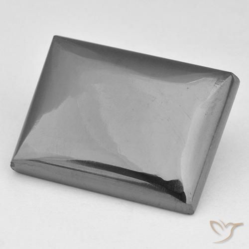 18.99 ct Gray Hematite Stone, Natural Hematite in Baguette Cabochon Shape for Sale