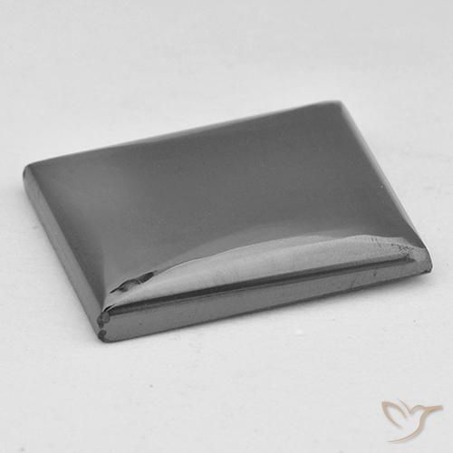 Hematite Gemstone in 18.3 x 14.2 mm Size for Sale, Hematite Stone in Silver Gray Color
