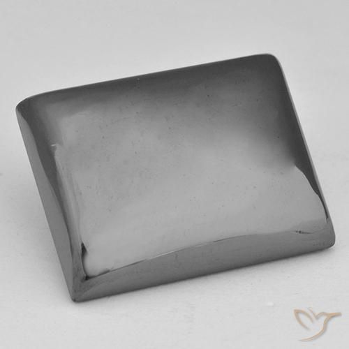 23.74ct Natural Silver Gray Hematite, Baguette, Opaque