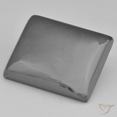 23.74 ct Gray Hematite Stone, Natural Hematite in Baguette Cabochon Shape for Sale