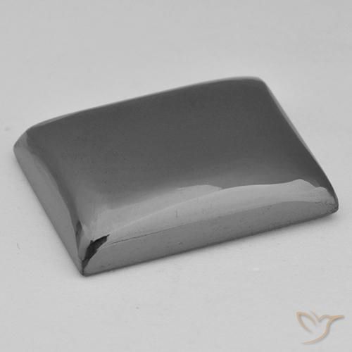 Hematite Gemstone in 18.2 x 14.4 mm Size for Sale, Hematite Stone in Silver Gray Color