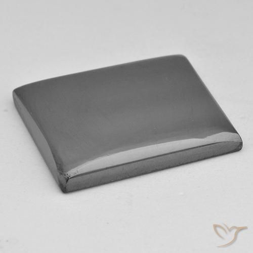 Hematite Gemstone in 19.7 x 16.7 mm Size for Sale, Hematite Stone in Medium Gray Color