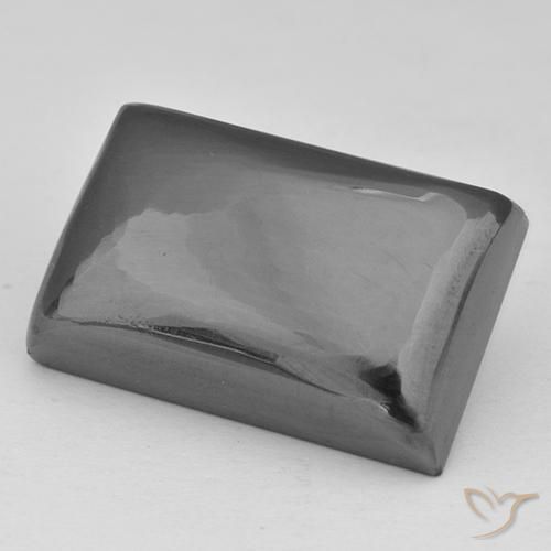 32.31 ct Gray Hematite Stone, Natural Hematite in Baguette Cabochon Shape for Sale