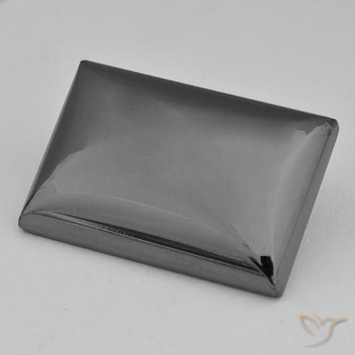 28.42 ct Gray Hematite Stone, Natural Hematite in Baguette Cabochon Shape for Sale