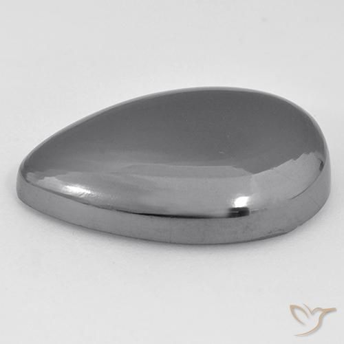Hematite Gemstone in 24.5 x 17.3 mm Size for Sale, Hematite Stone in Silver Gray Color